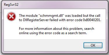 The-module-schmmgmt-dll-loaded