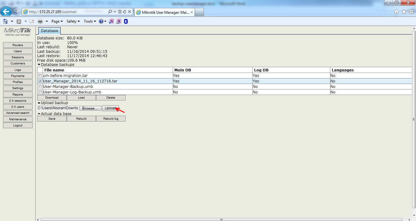 آموزش کامل Backup از User-Manager در میکروتیک آموزش کامل Backup از User-Manager در میکروتیک