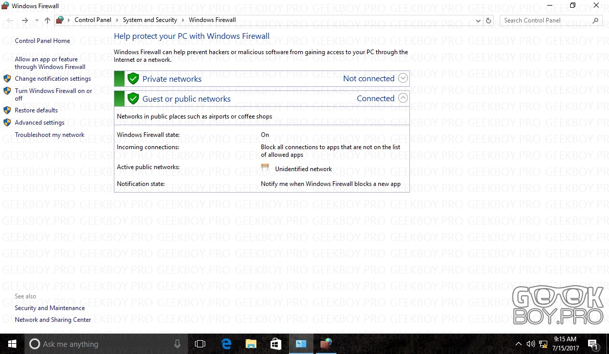 windows firewall Advanced settings windows firewall Advanced settings